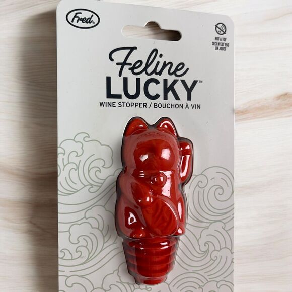 🆕 Fred Feline Lucky Cat Bottle Stopper 😻 - Picture 6 of 8